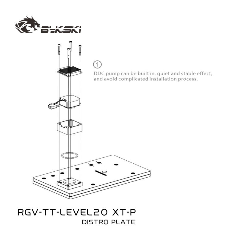 Bykski RGV-TT-LEVEL20XT-P plaq - Distro Plate Ddc Pump Combo avis et prix